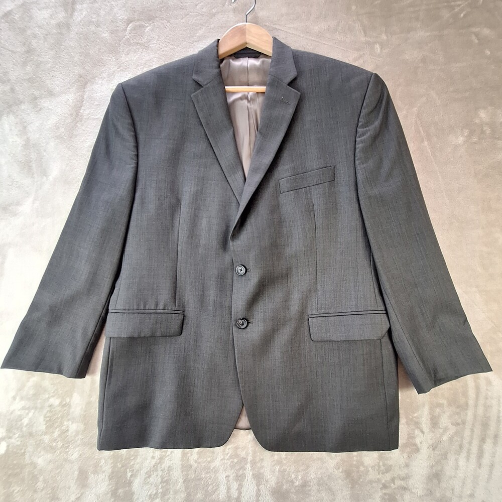 Lauren Ralph Lauren Suit Jacket Mens 44R Gray Wool Single Vent 2 Button Formal